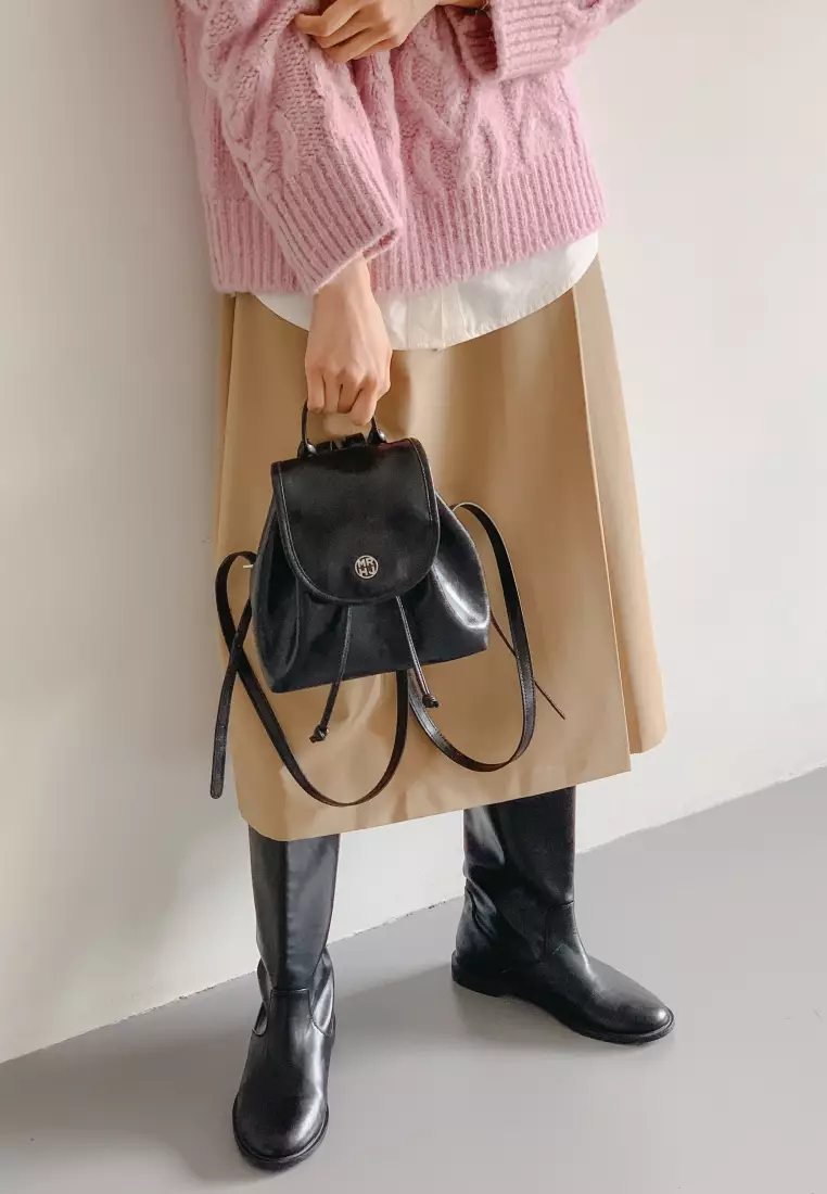 RENEE Vegan Leather Backpack Black