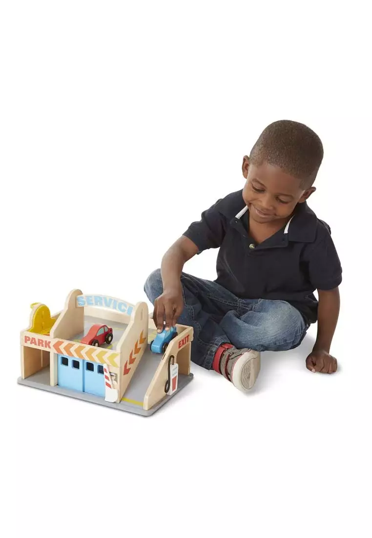 Melissa and doug service station hot sale parking garage