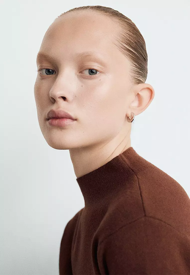 Knitted Sweater With Perkins Neck