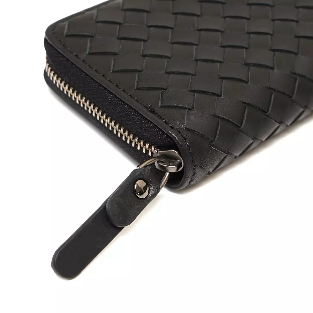 Intrecciato Accordion Card Wallet Black