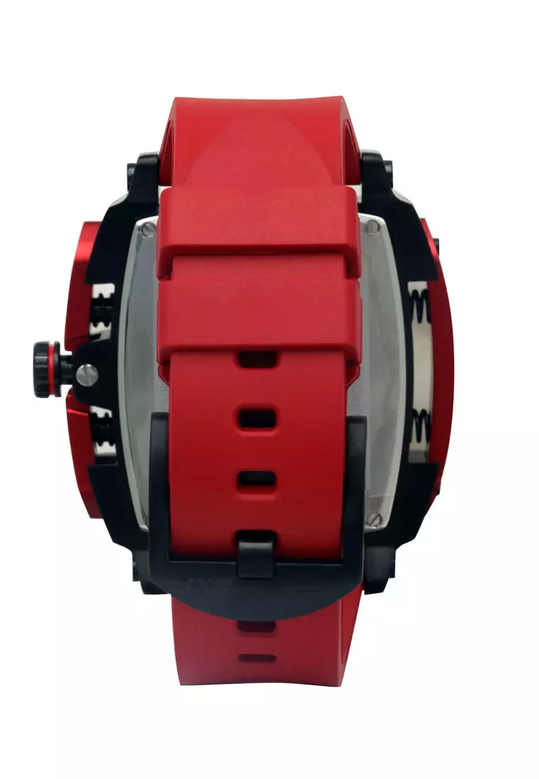 Expedition Jam Tangan Pria - Red Black - Rubber Strap - 3008 MCRIPREBARE