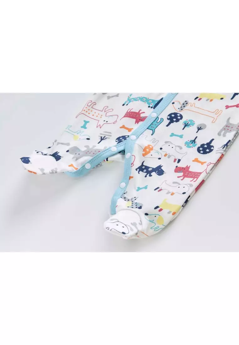 嬰兒男孩棉花連體睡衣 小狗造型連體衣