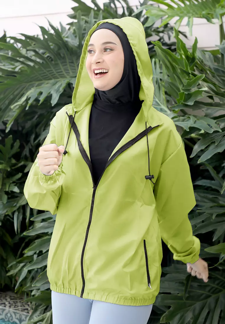 Zelena - Airy Waterproof Jacket | Jaket Olahraga | Sauna Suit - Yellow Acid