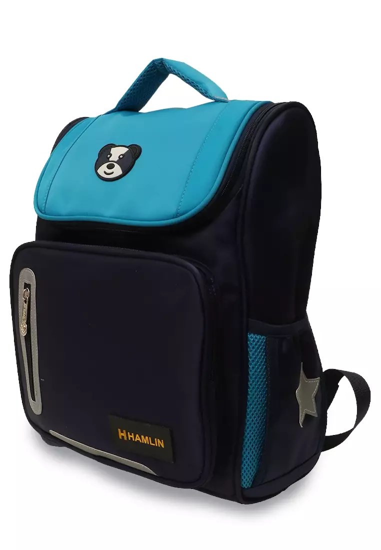 Alessio Tas Ransel Anak Pria Anti Air Childrens Backpack Many Space Material Nylon ORIGINAL - Blue