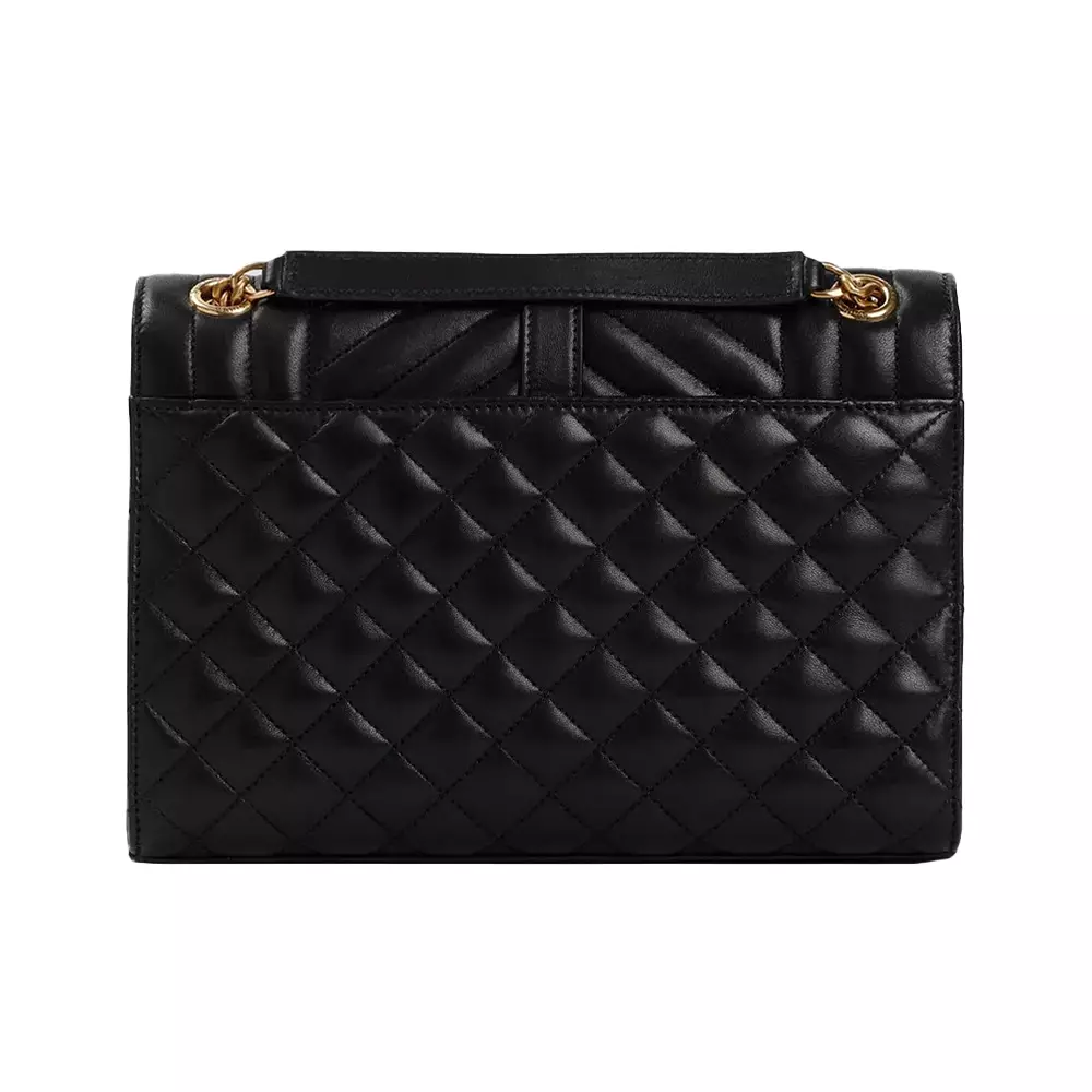 Envelope Medium Matelassé Lambskin Black Ghw