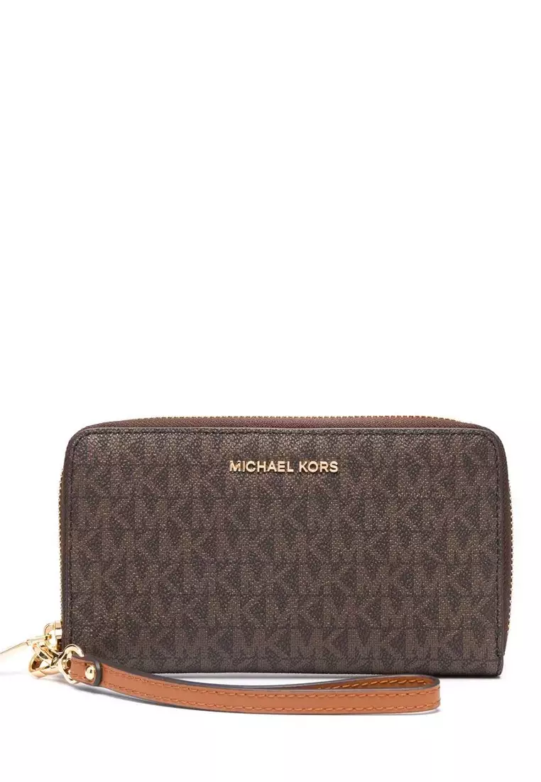 Brown michael hot sale kors wallet