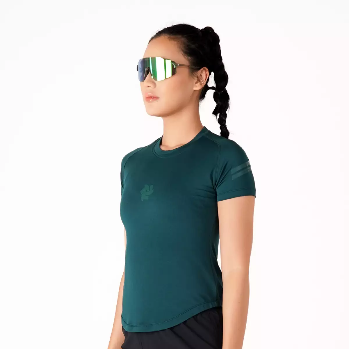 Tiento Jersey Running Women Kaos Olahraga Wanita Baju Lari Quick Dry South Emerald