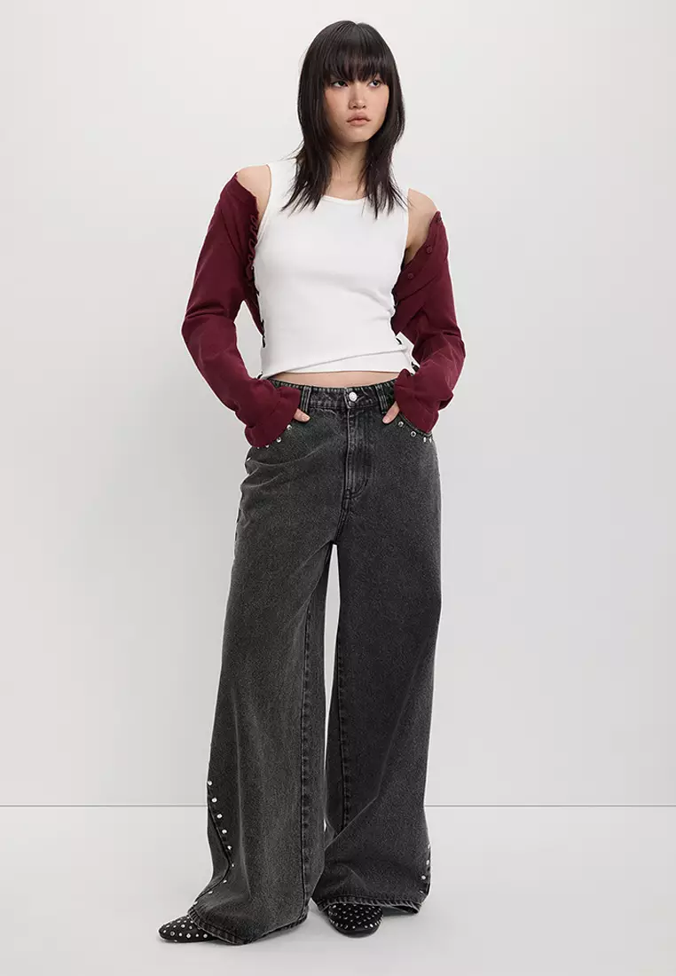 Ribbed Side Lace Up Tank