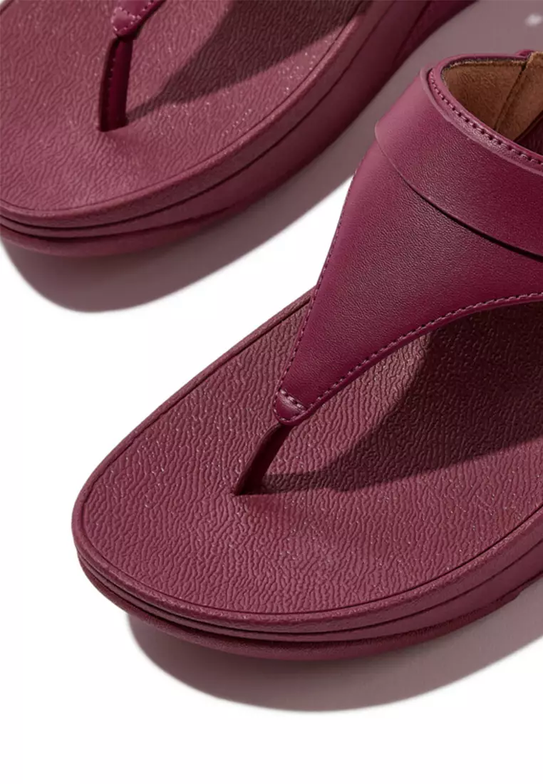 Lulu Adjustable Leather Toe-post Sandals