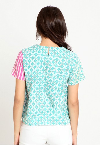 Jual Ceene Ceebu Blouse Lengan Pendek Tumpuk Kombinasi 
