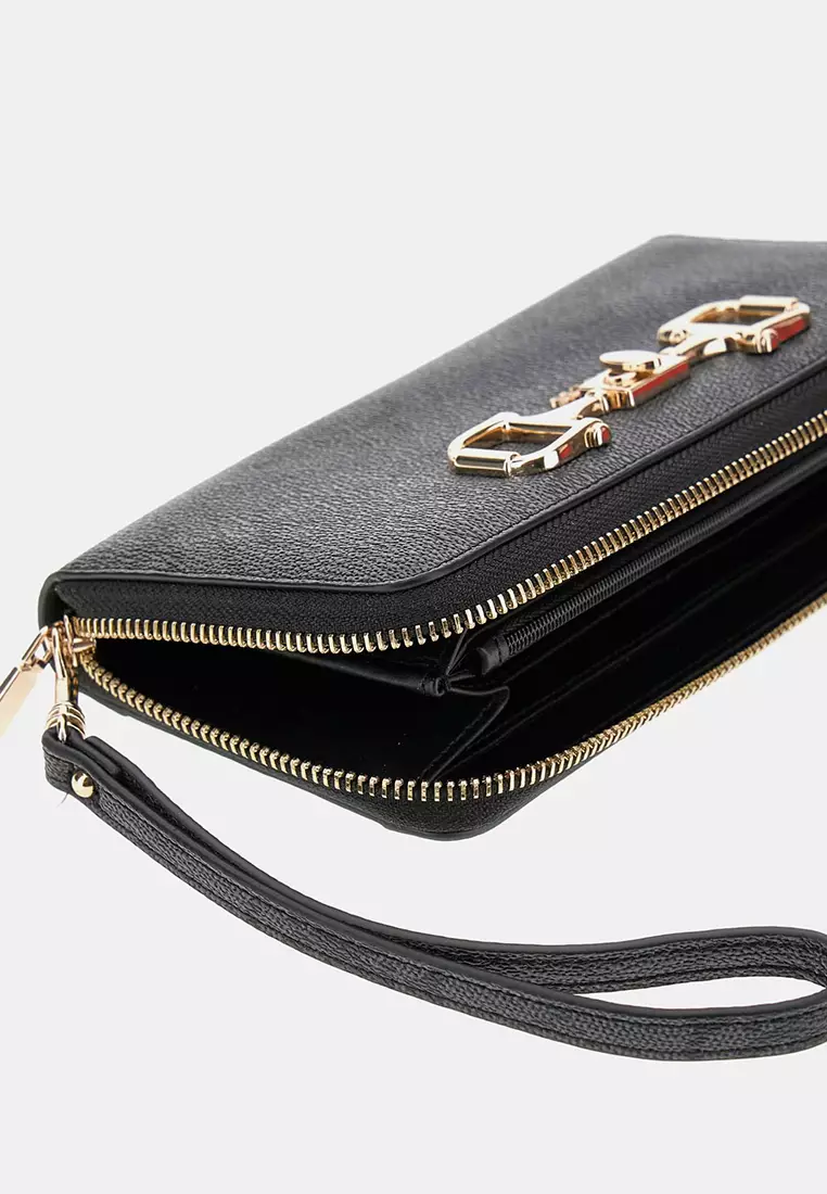 Janie Logo Large Zip Around Wallet
