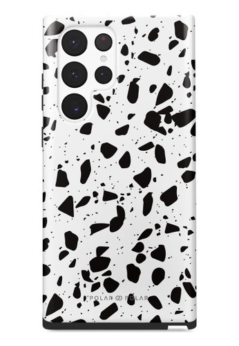 Polar Polar white White Rocky Road Terrazzo Samsung Galaxy S22 Ultra 5G Dual-Layer Protective Phone Case (Glossy) 4006AACE37067AGS_1