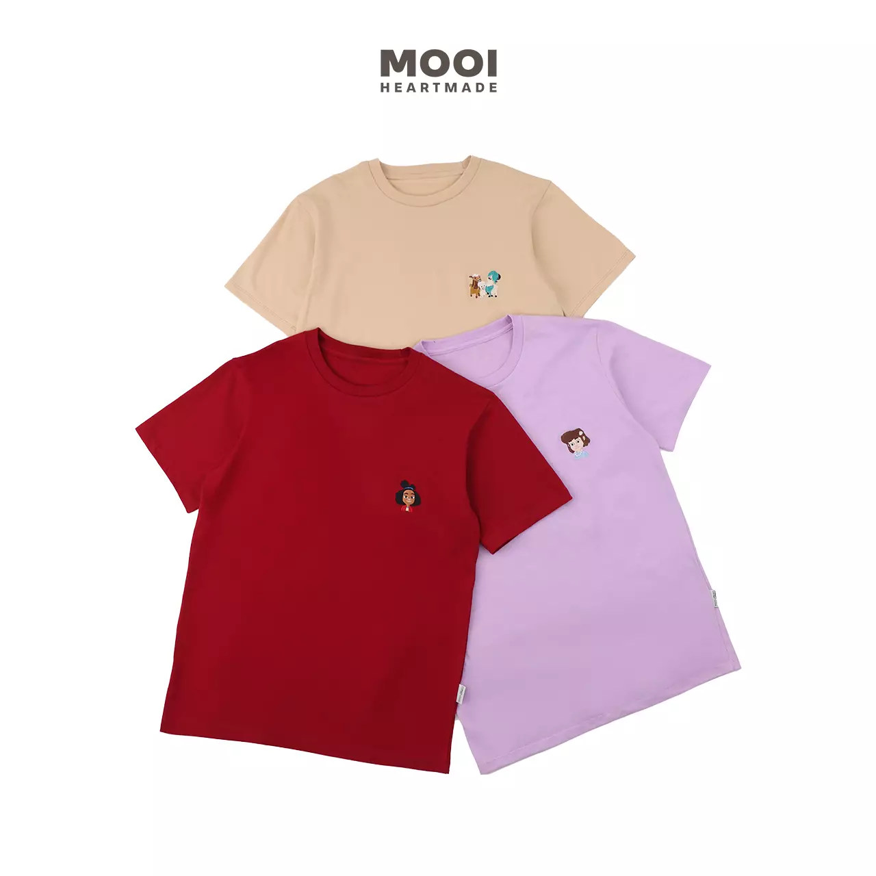Mooi x Jumbo Kaos Dewasa Tshirt Adult - Maroon