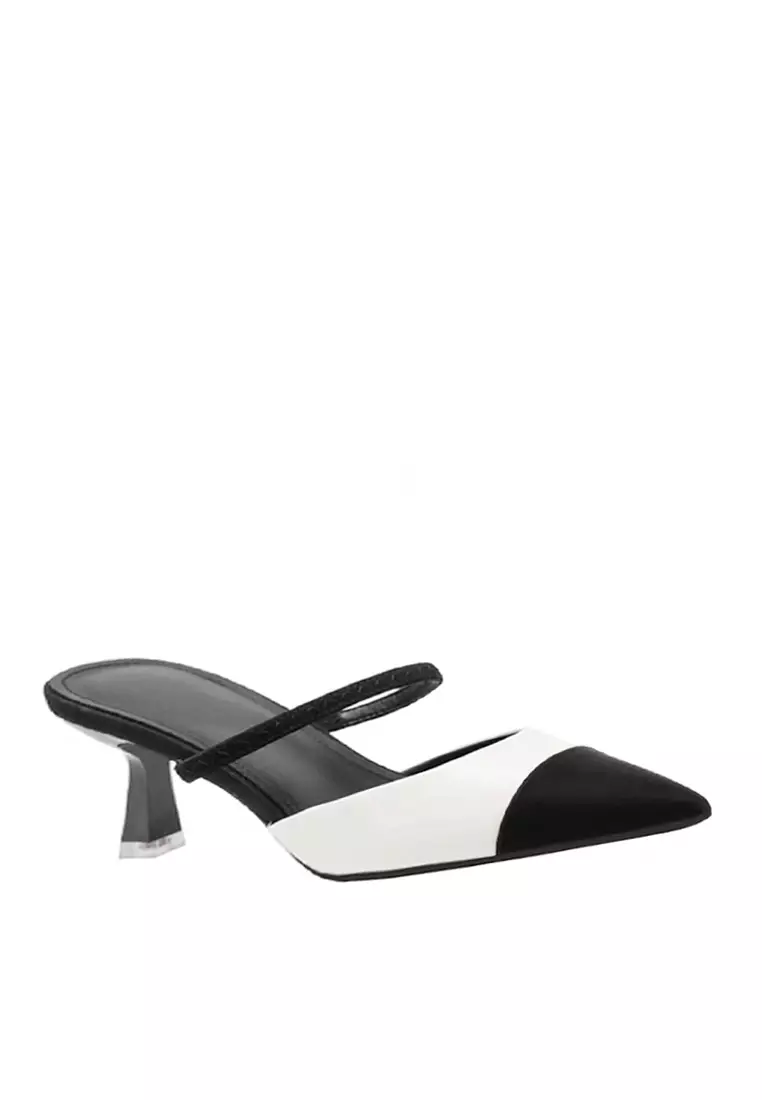 Discount on Twenty Eight Shoes  shoes - SKU: VANSA Color-block Microfiber Leather Half Sandals VSW-C699-70