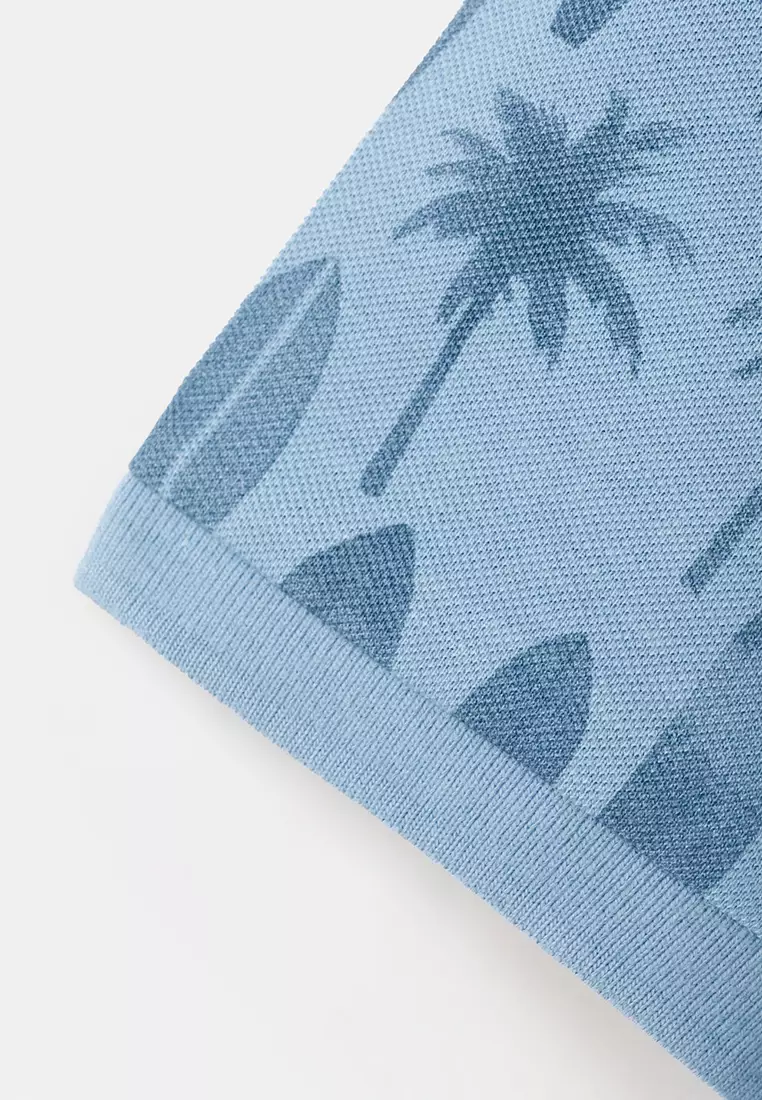 Printed Cotton Polo Shirt