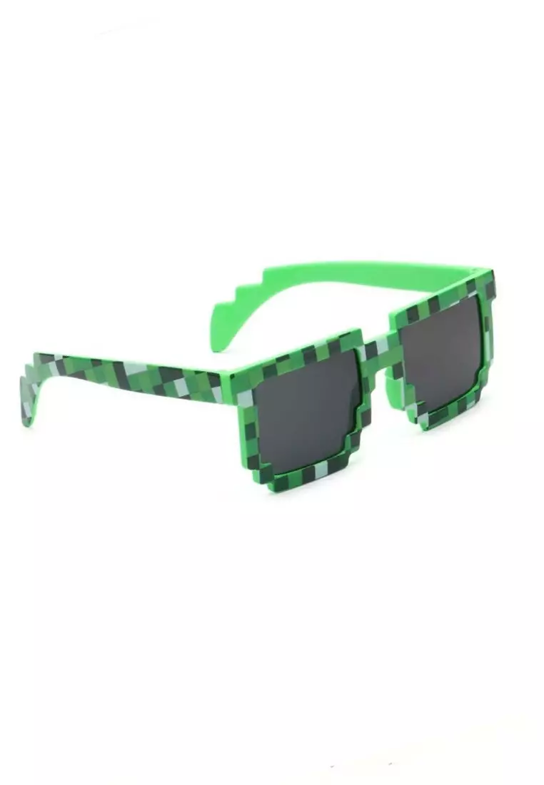 Ulrico Kacamata Model Pixel Minecraft Unisex UV400 Protection for Adult Material PC ORIGINAL - Green