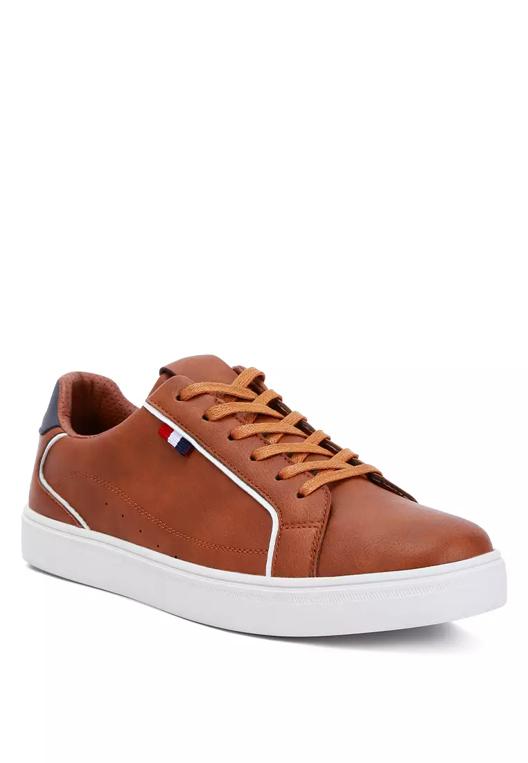 Buy London Rag Men's Low Top Lace-up Sneakers in Tan Online | ZALORA ...
