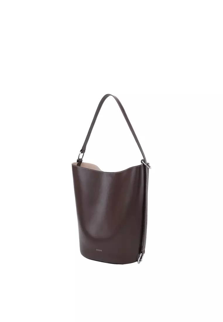 VERA Demi 水桶單肩袋 - 可可棕色