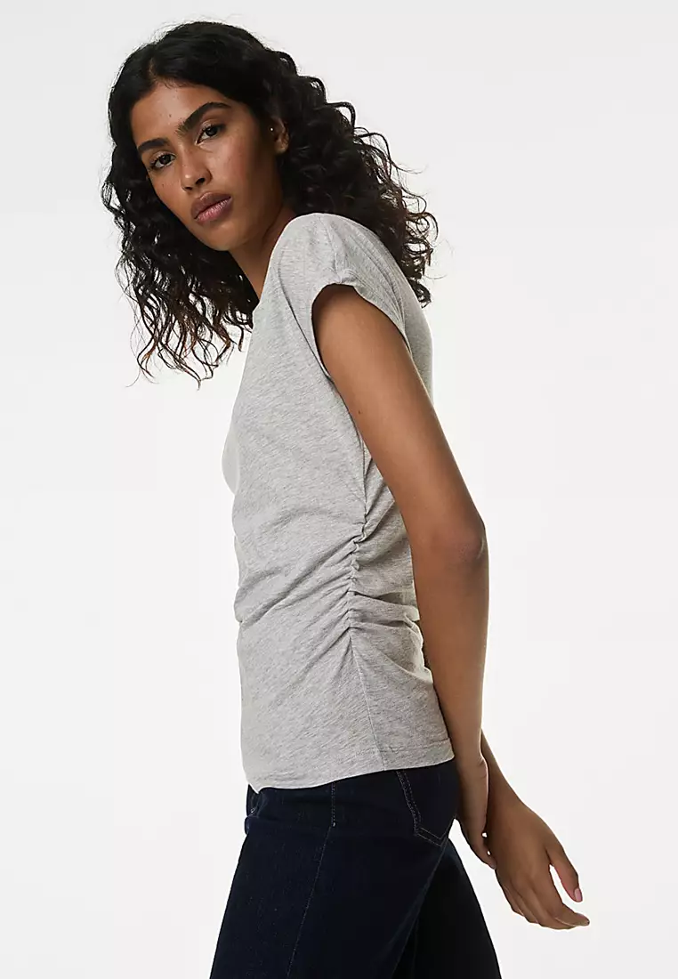 Cotton Modal Ruched Top