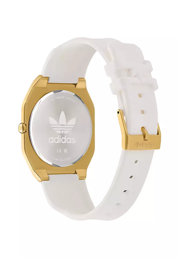 Adidas Gents Watch City Tech Thin - Stainless Steel Case - White Silicone Strap - AOFH24003