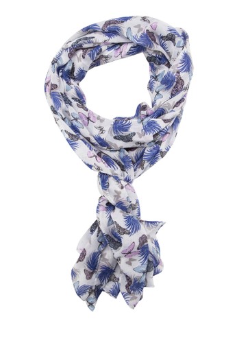 蝴蝶印花圍巾, 飾品配件, esprit服飾披肩