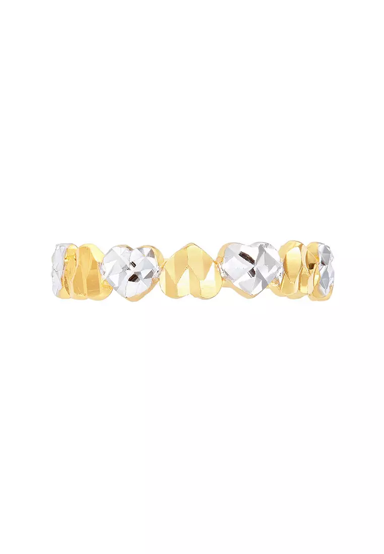HABIB Cari White and Yellow Gold Ring, 916 Gold