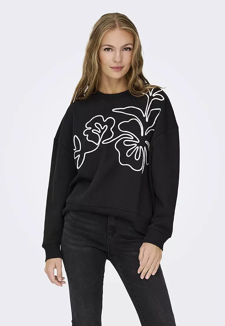Long Sleeve Embroidered Sweatshirt