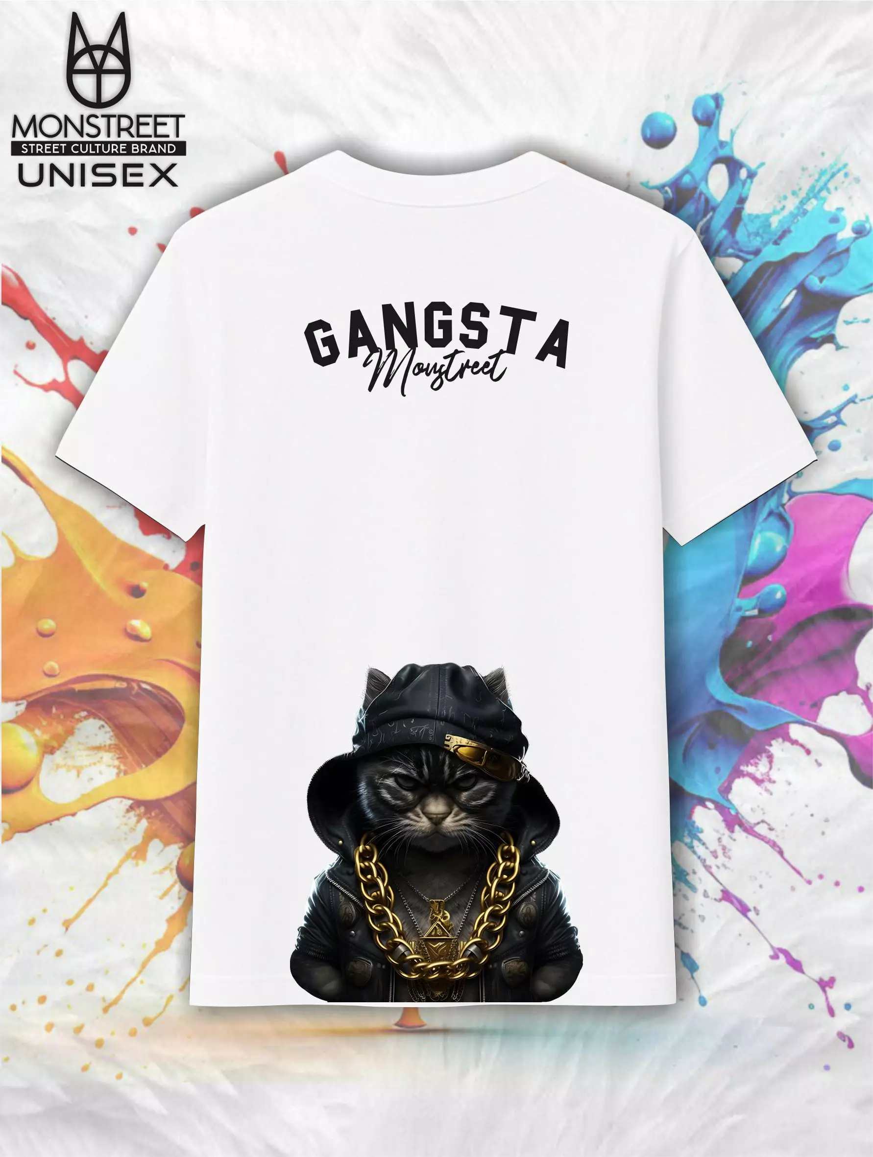 Monstreet Kaos Katun Combed 24S Grafis Reguler Fit Putih Tshirt UTR178 Cotton Combed 24S Graphic Tshirt Regular Fit White Tshirt