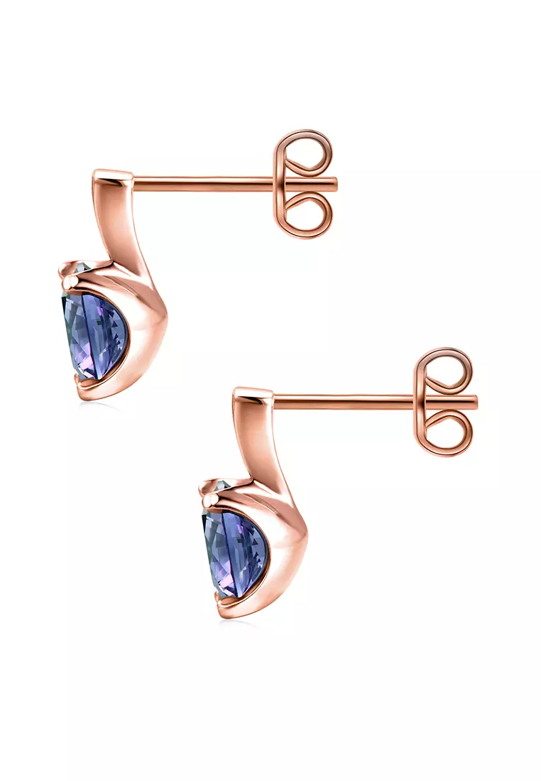 [Alexandrite Collection] Daniil Alexandrite Earring RG - Anting Silver S925 by Her Jewellery