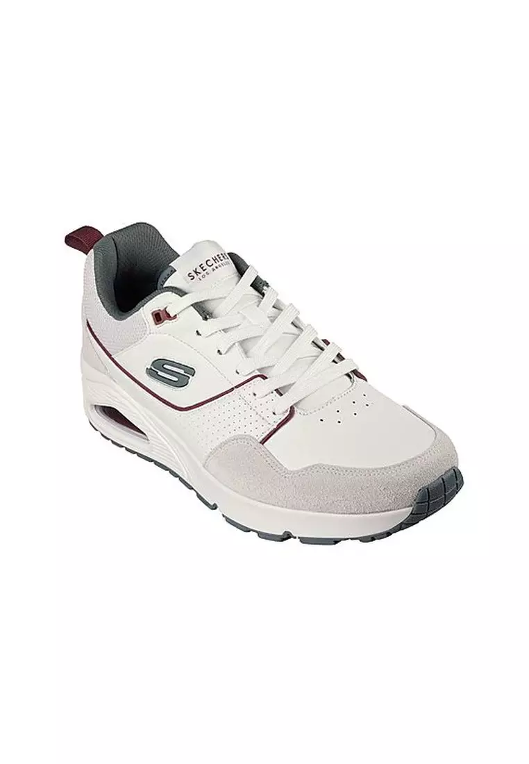 Discount on Skechers  shoes - SKU: Skechers Mens Uno Leather, Duraleather, And Suede Overlay Lace Up Fashion Sneaker
