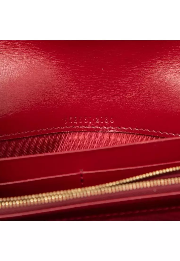 二手 Gucci 雙色小牛皮 Jackie 1961 鏈條錢包