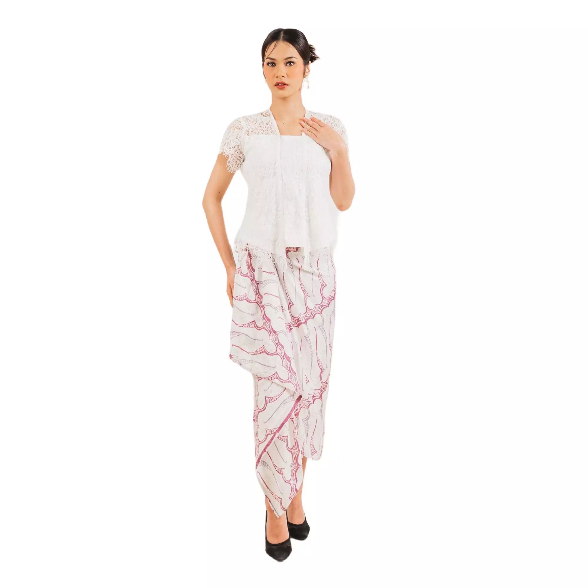 Kebaya Wanita - Bhatara Batik Kebaya Lace - Baju Batik Modern Lengan Pendek