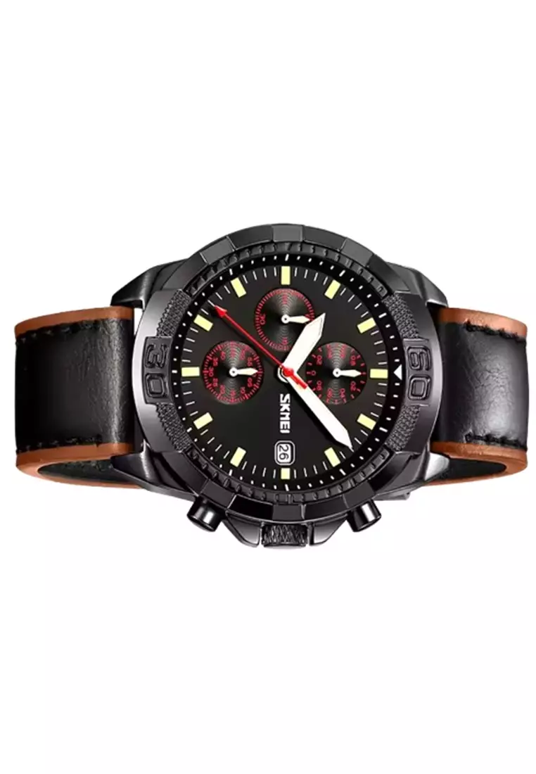 Jam Tangan Analog Pria Elegant 9347 ORIGINAL - Black