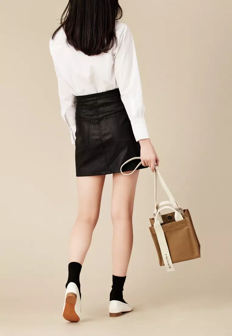 RICKY MINI Canvas Crossbody Bag Sand Beige