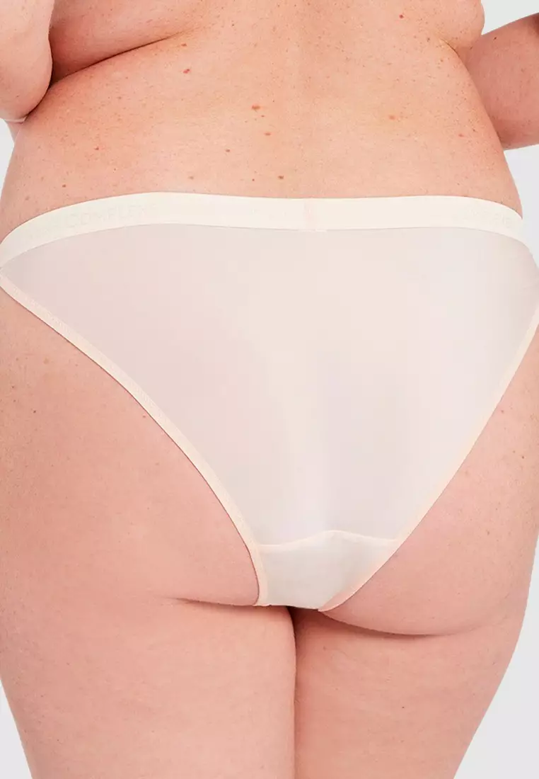 French Cut Lace Panties, Sans- Complexe, Size: M -3XL, Color: White