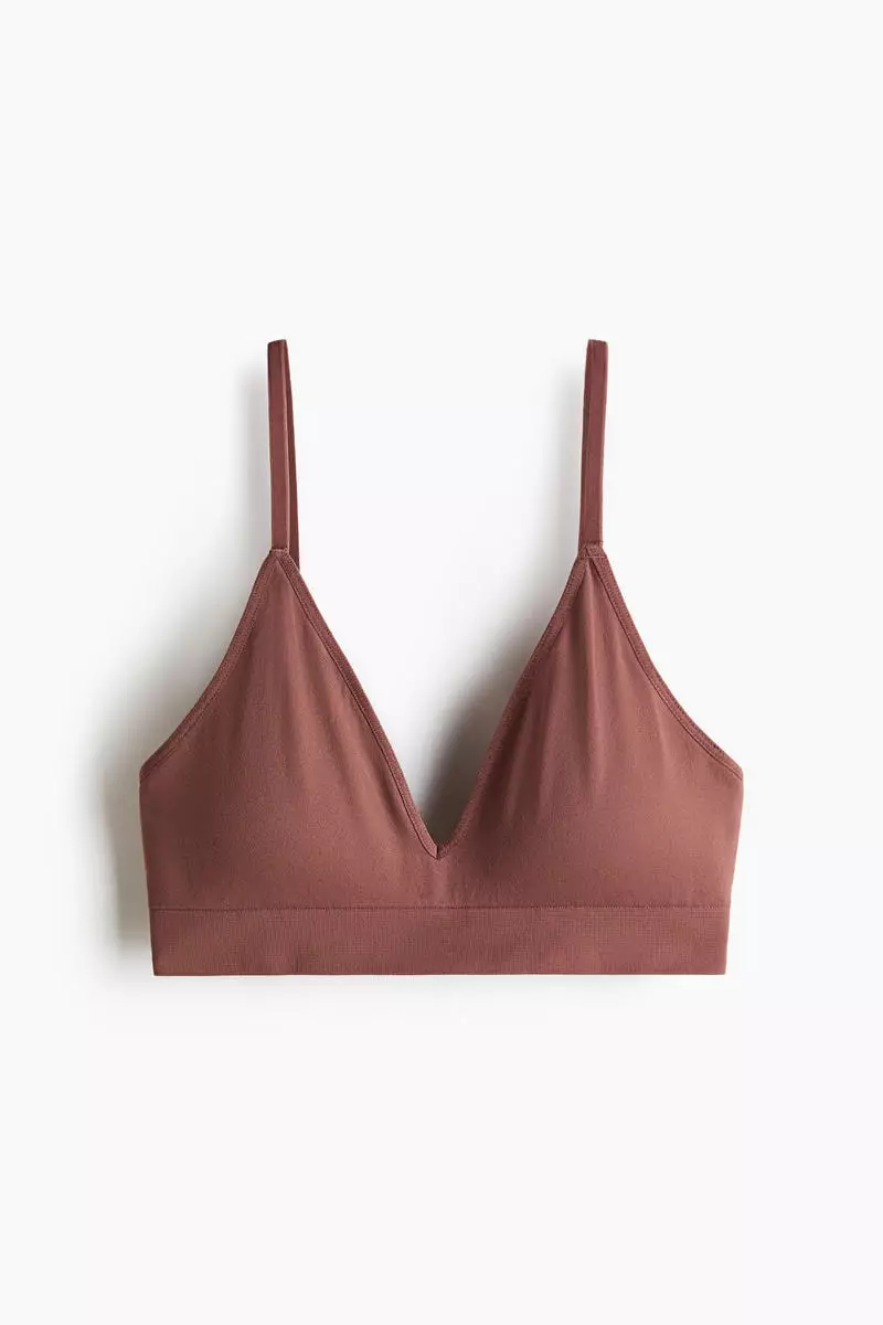 Seamless padded soft bra