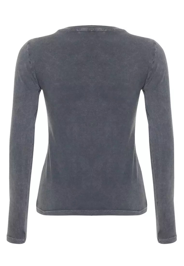 Wash Effect Printed T-Shirt