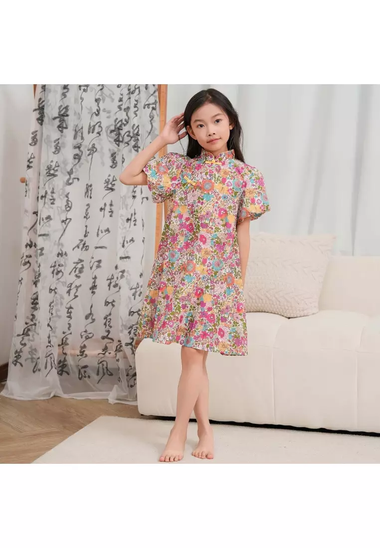 Floral Baby Kids Girl Cheongsam Dress 0854
