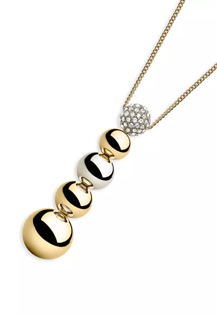 Grossé Refrain:gold/platinum plating, rhinestone necklace GJ24661