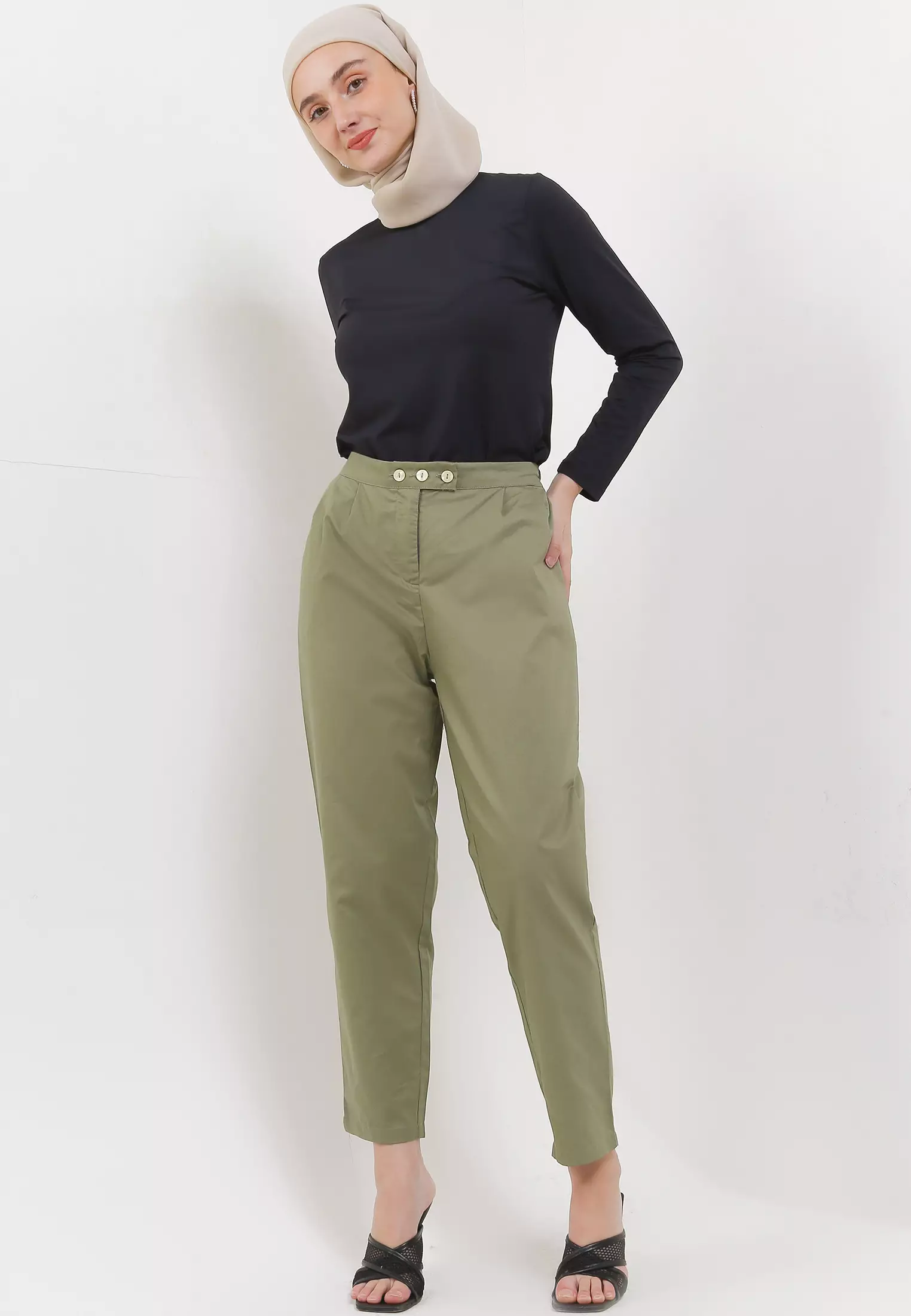 MFMW Soyoung Celana Panjang Olive