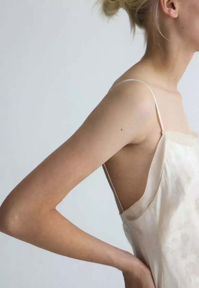 Jacquard Dress With Silk Details