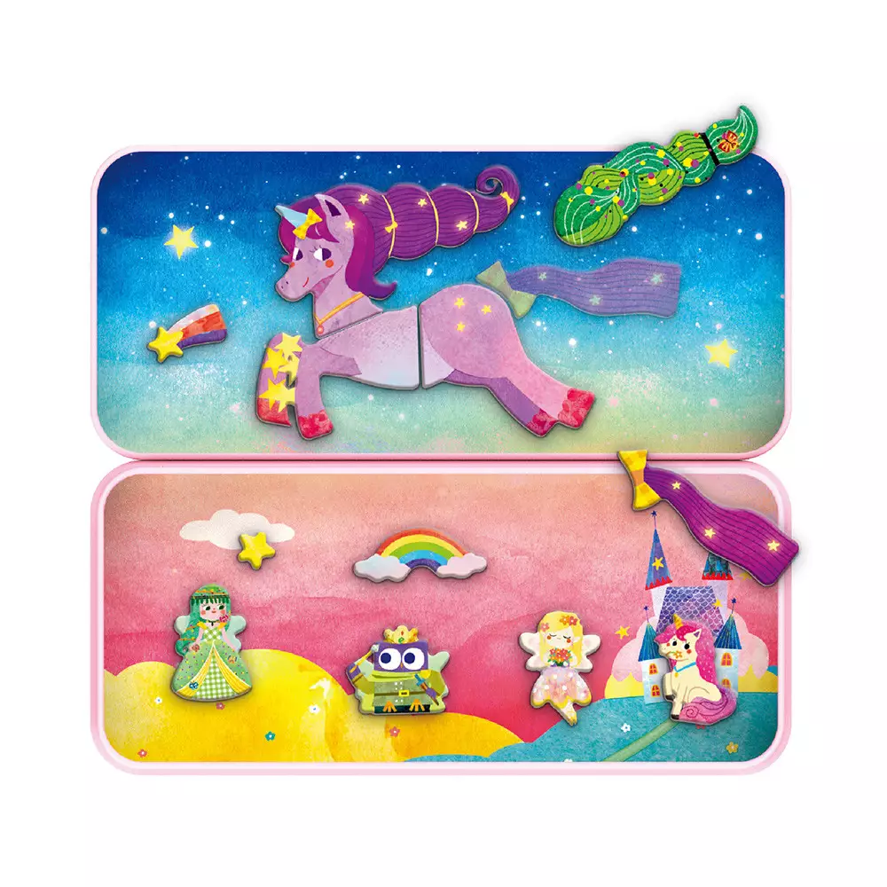 Mieredu Puzzle Travel Magnetic Box Unicorns Set 30 pcs - Mix