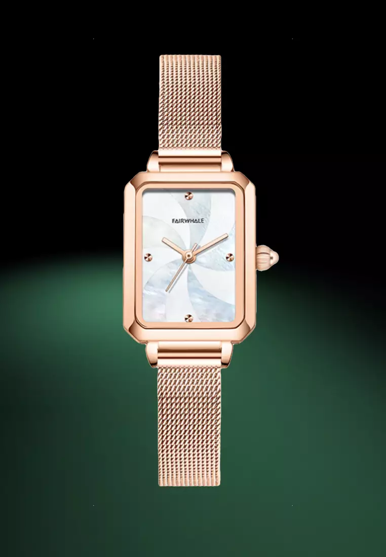 女士石英手錶，29 毫米，金屬錶鍊