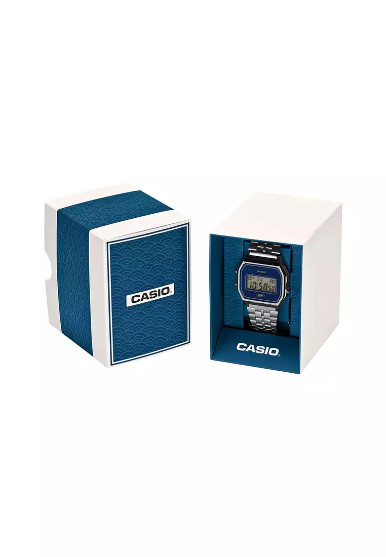 CASIO VINTAGE A159 Unisex Analog-Digital Watch Stainless Steel Band