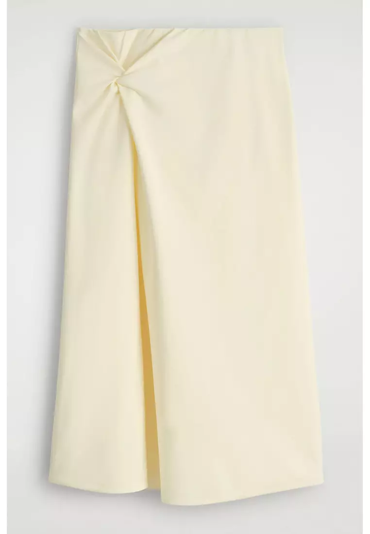 TWIST-DETAIL MIDI SKIRT