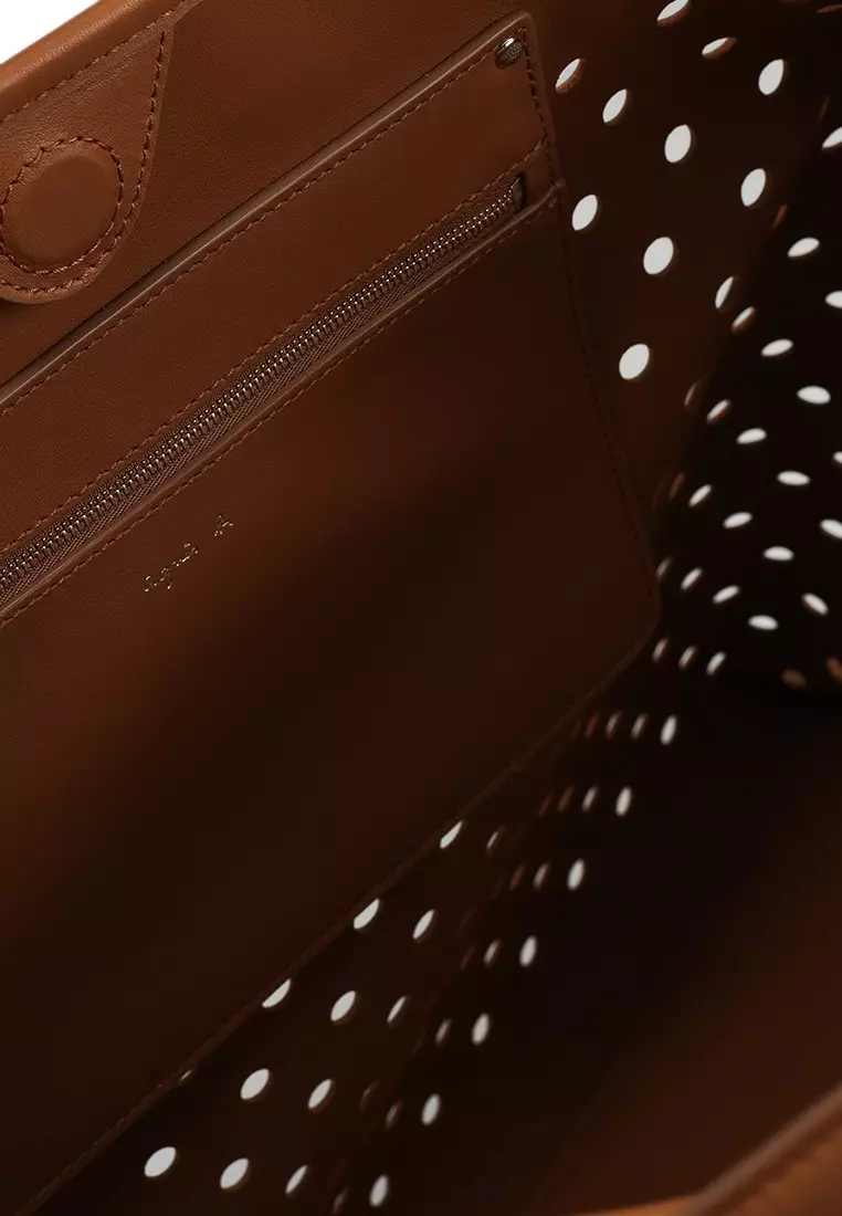 Perforated Leather Tote Bag