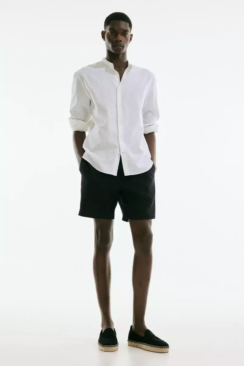 Regular Fit Linen-blend shirt