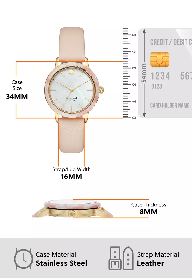 Buy Kate Spade Metro Watch KSW1520b 2023 Online | ZALORA Singapore