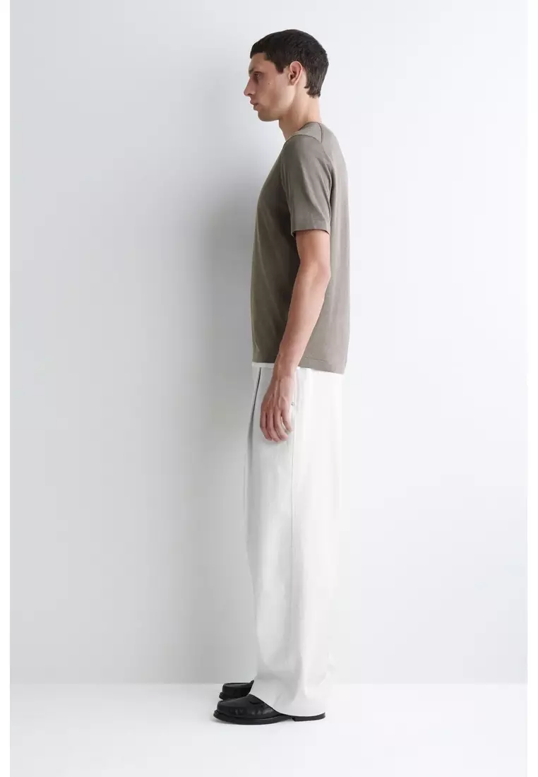 SLIM KNITTED SILK T-SHIRT