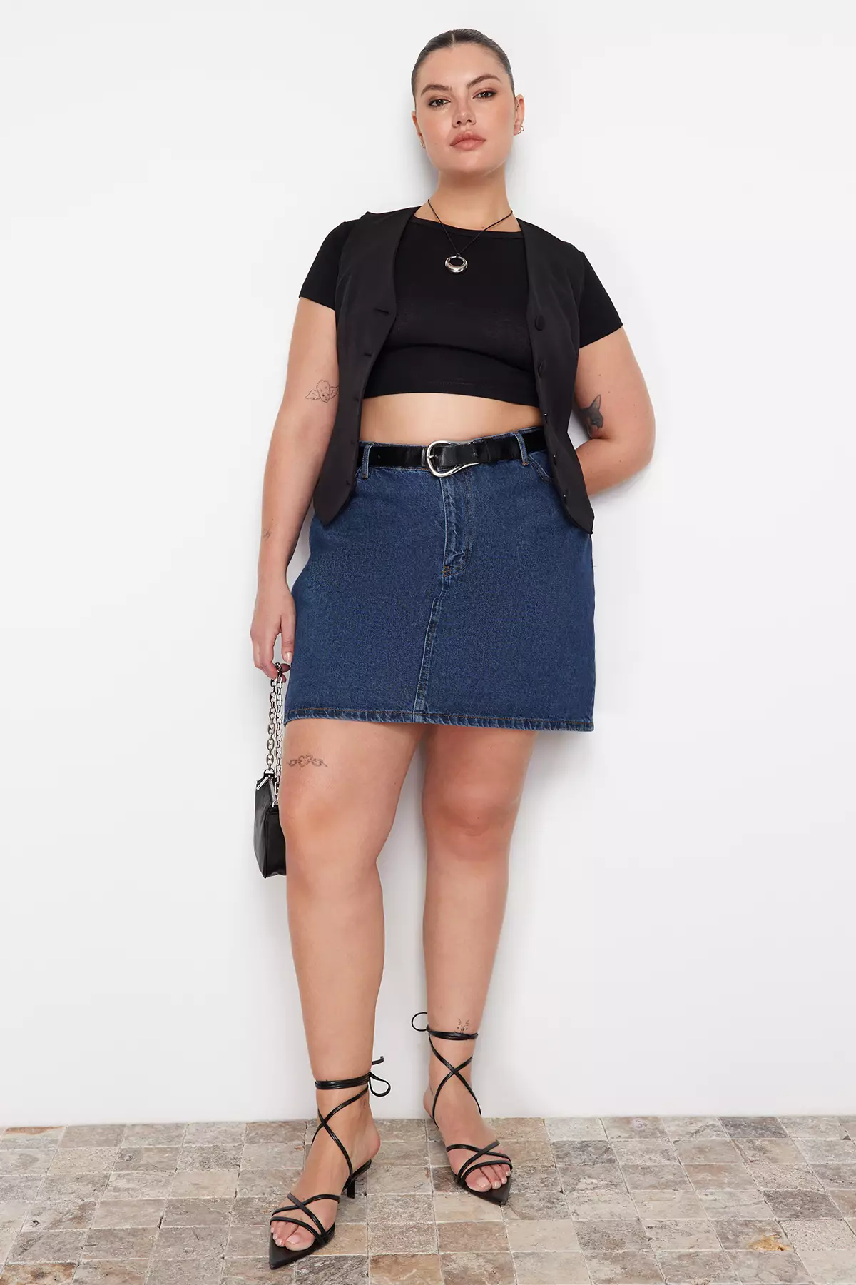 Denim Short Skirt